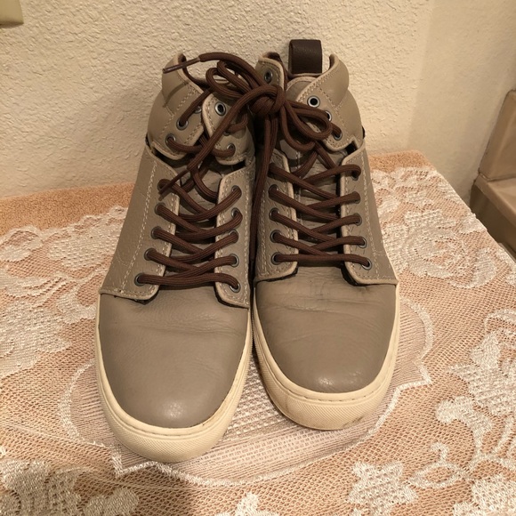 mens leather high top vans